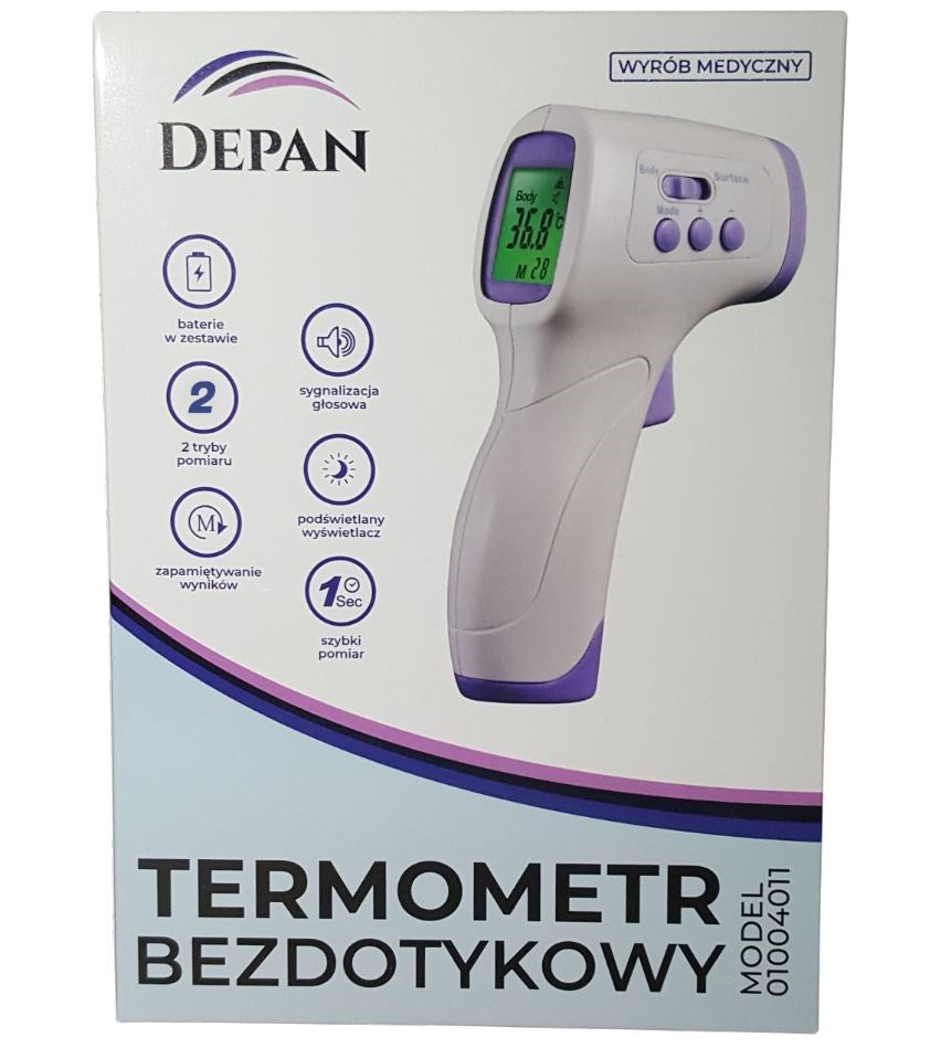 Non-Contact Thermometer 2 in 1 DEPAN PC868 Brand HELBO