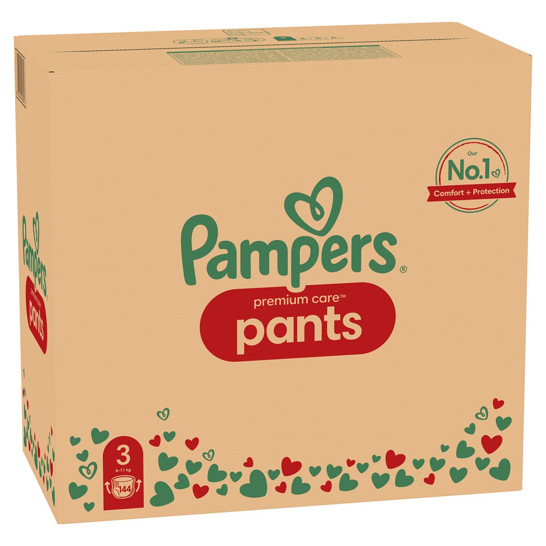 PAMPERS Premium Pants nappies Size 3, 6-11kg, 144pcs Brand Pampers