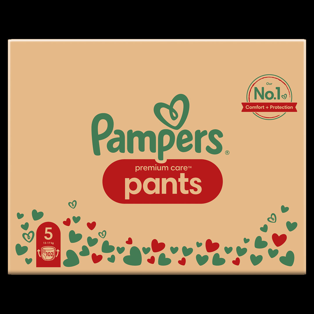 PAMPERS Premium Pants nappies Size 5, 12-17kg, 102pcs Brand Pampers
