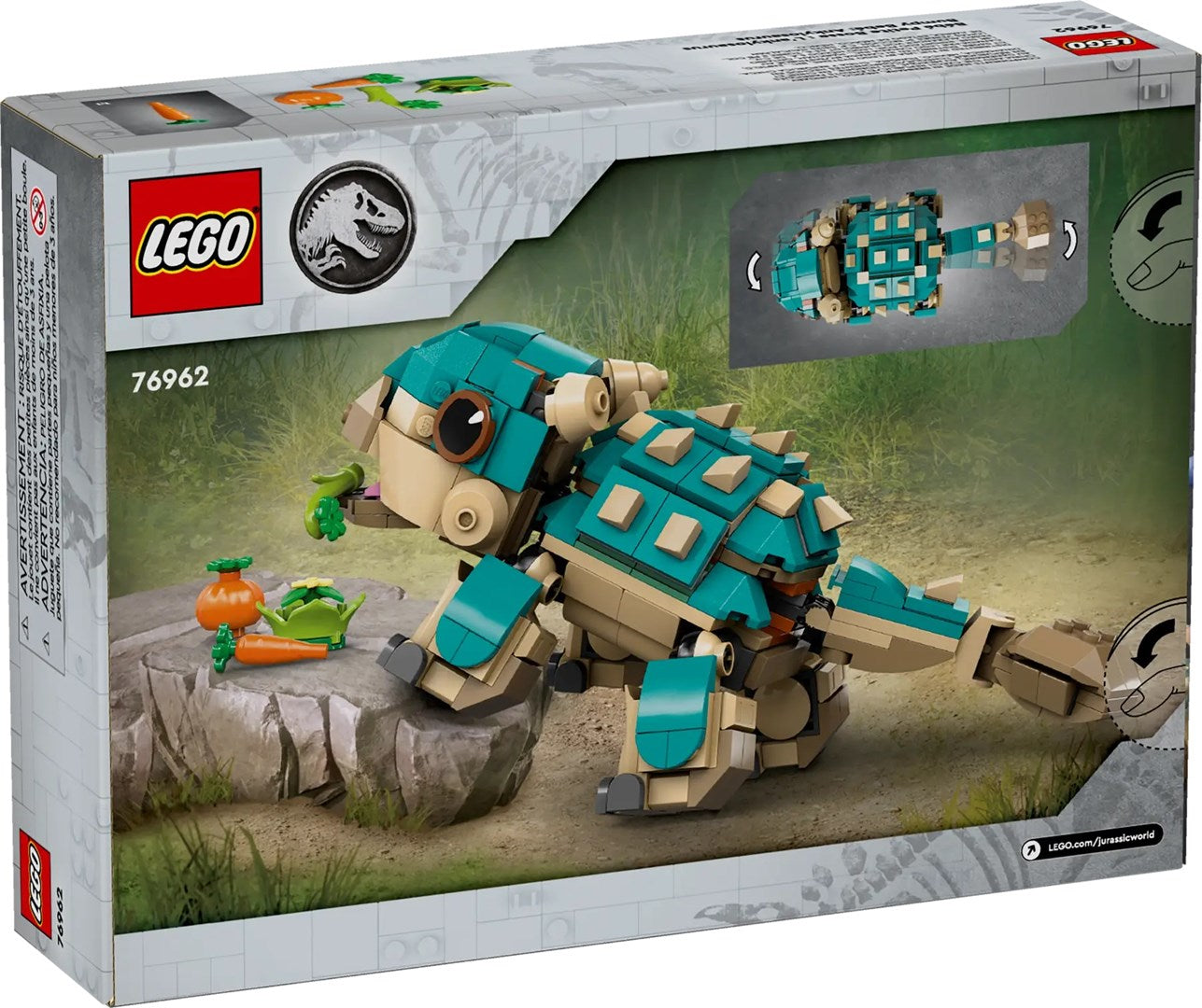 Blocks LEGO JURASSIC WORLD 76962 Baby Bumpy: Ankylosaurus Brand Lego