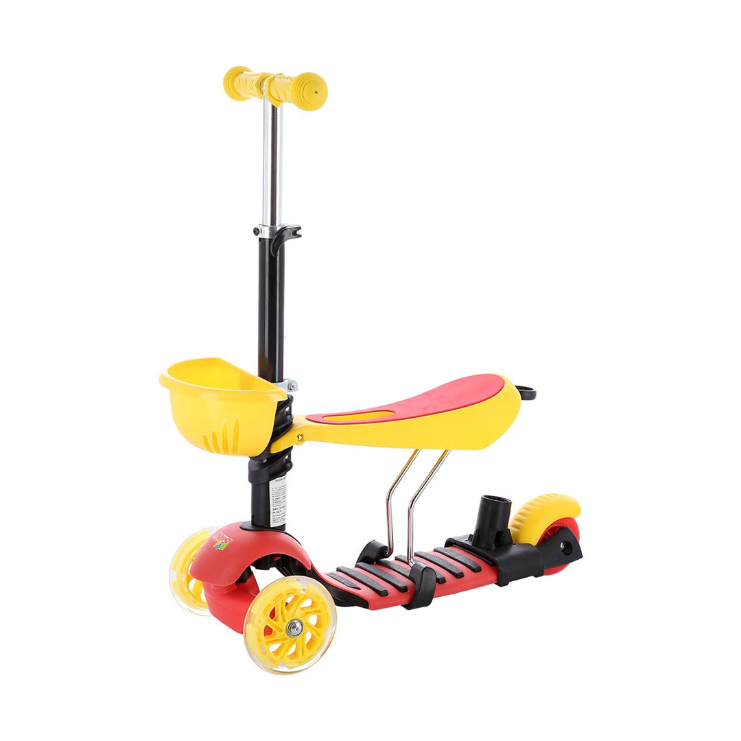 NILS FUN HLB07 4in1 children's scooter BLACK-YELLOW-RED Brand NILS eXtreme