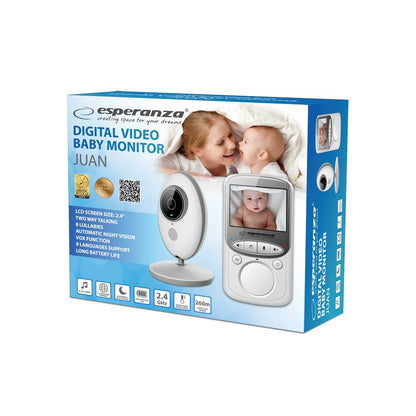 Esperanza EHM003 LCD Baby Monitor 2.4" White Brand Esperanza
