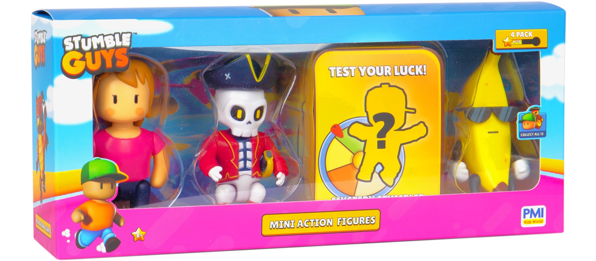 STUMBLE GUYS - MINI FIGURKI- ZESTAW 4 FIGUREK VER.A Brand STUMBLE GUYS