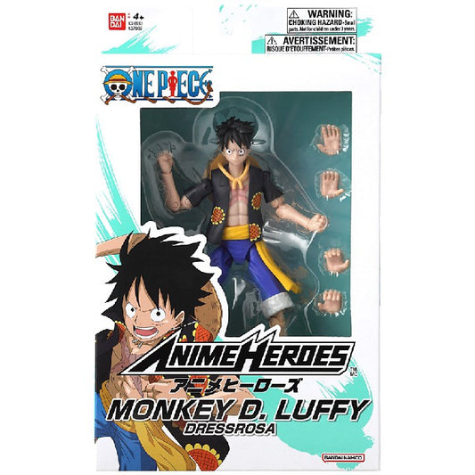 ANIME HEROES ONE PIECE - MONKEY D. LUFFY DRESSROSA Brand BANDAI