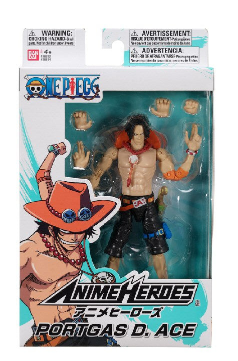 ANIME HEROES ONE PIECE - PORTGAS D. ACE Brand BANDAI