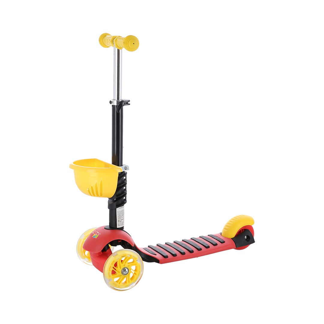 NILS FUN HLB07 4in1 children's scooter BLACK-YELLOW-RED Brand NILS eXtreme