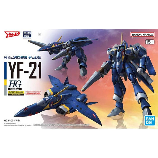 HG 1/100 MACROSS PLUS YF-21 Brand BANDAI
