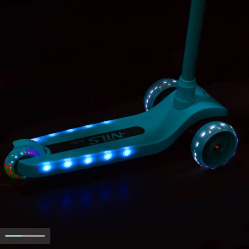 NILS FUN HLB09 LED turquoise children's scooter Brand NILS eXtreme