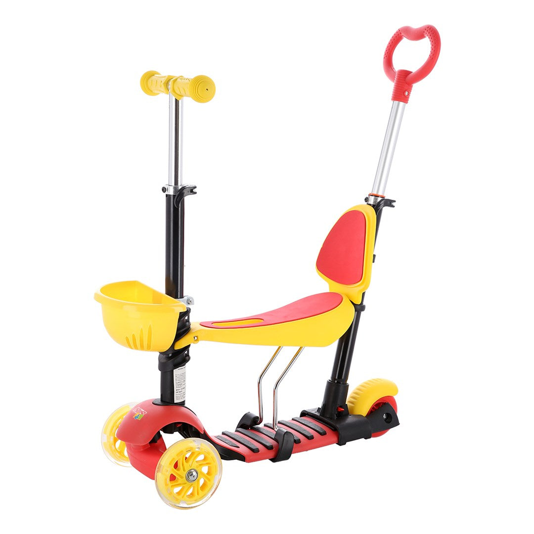 NILS FUN HLB07 4in1 children's scooter BLACK-YELLOW-RED Brand NILS eXtreme