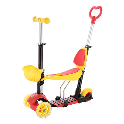 NILS FUN HLB07 4in1 children's scooter BLACK-YELLOW-RED Brand NILS eXtreme